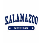 Kalamazoo Michigan College Style tee shirts