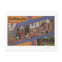 Kalamazoo, Michigan - Large Letter Scenes Postcards