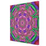 Kaleidoscope Fractal Abstract Caught in Green Canvas Prints