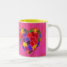 Kaleidoscope Heart Mugs