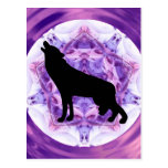Kaleidoscope Howling Wolf Post Card