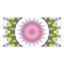 Kaleidoscope In Green and Blue Picture Card
