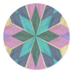 Kaleidoscope in Lace, Round Sticker