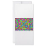Kaleidoscope pattern neon graphic 1 rack cards