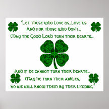 Kaleidoscopic Irish Blessing 4 Posters
