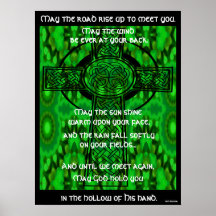 Kaleidoscopic Mandala - Irish Blessing 3 Print