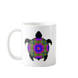 Kaleidoscopic Mandala Turtle Design mugs