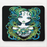 "Kallan" Green Lotus Water Angel Mousepad