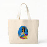 Kamaria the Golden Mermaid with Dolphin Tote Bag