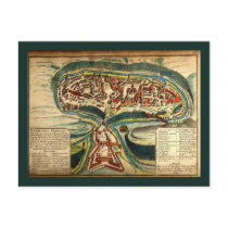 Kamianets Podilskyi Map 1691 Post Cards