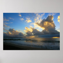 Kamole Beach Thunderstorm Sunset Posters