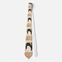 Kamoshita, Maiko Japanese Woodblock Print Ties