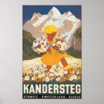 Kandersteg Switzerland Vintage Travel Poster posters