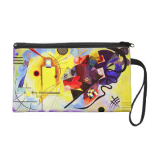 Kandinsky Yellow Red Blue Wristlet
