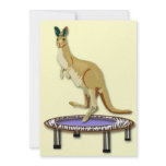 Kangaroo and Trampoline invitations