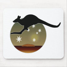 Kangaroo Aussie Icon Mouse Pad