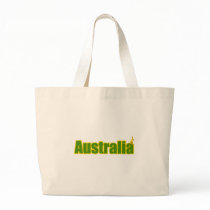 kangaroo australia logo yellow and green gifts canvas bags