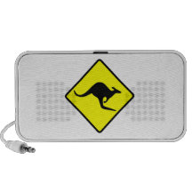 KANGAROO CROSSING - down under/oz/australia/aussie Laptop Speakers