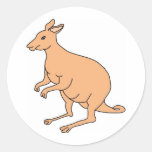 Kangaroo Round Sticker