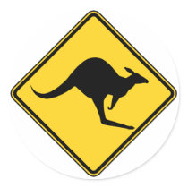 kangaroo warning danger in australia day