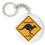 Kangaroo Xing Sign Key Chains