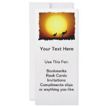 Kangaroos against the desert sun customized rack card