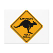 Kangaroos Next 10 km Postcards