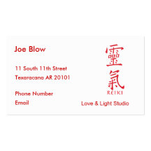 Kanji Character for REIKI Business Card Template