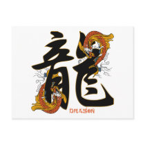 Kanji Koi Fish Dragon