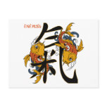 Kanji Koi Fish Energy postcards