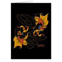Kanji Koi Fish Love Card