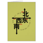 Kanji North South East West Card
