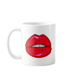 Kanjiz illustration : sexy girl with red sexy lips mugs