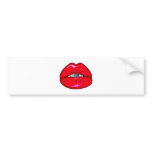 Kanjiz illustration : sexy girl with sexy lips bumper stickers