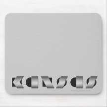 KANSAS (Black and White) Mouse Pad