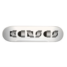 KANSAS (Black and White) Skateboard Deck