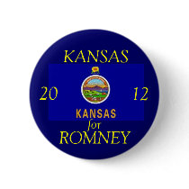 Kansas for Romney 2012 Pin