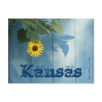 Kansas Postcard: Sunflower Blue