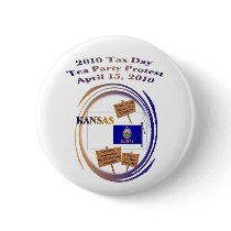 Kansas Tax Day Tea Party Protest Button