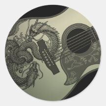 Karami ryuu guitar 1 丸形シール・ステッカー