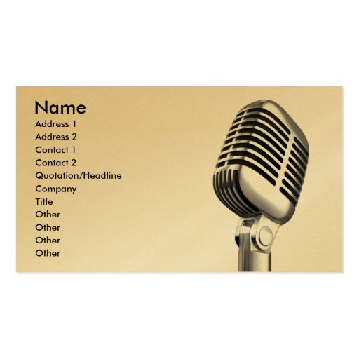 Karaoke Business Card Zazzle