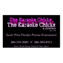 Karaoke Entertainment  Card Business Card Template
