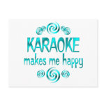 Karaoke Makes Me Happy Post Card