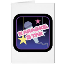 karaoke star greeting cards