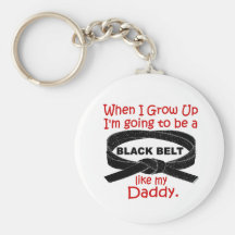 KARATE Black Belt Like My Daddy 1 Keychain