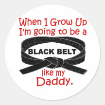 KARATE Black Belt Like My Daddy 1 Stickers