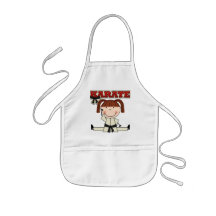 KARATE - Brunette Girl T-shirts and Gifts Apron