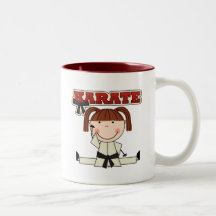 KARATE - Brunette Girl T-shirts and Gifts Mugs
