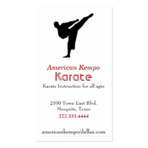 Karate Business Card