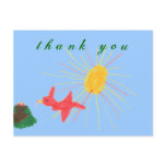 Karate Kat Graphics bird's nest thank-you postcards
